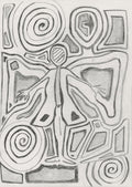 Man of Spirals, a drawing by Yale Freedman