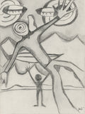 Reaching, a drawing by Yale Freedman